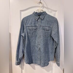 Ralph Lauren Lauren Jeans Co Blue Floral Denim Shirt Western